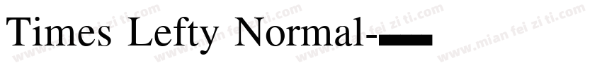 Times Lefty Normal字体转换